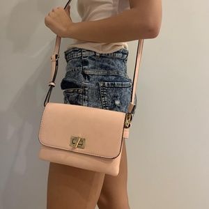 Pink Leather Cross Purse